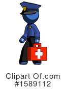 Blue Design Mascot Clipart #1589112 by Leo Blanchette
