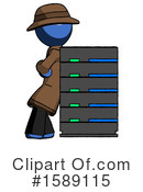 Blue Design Mascot Clipart #1589115 by Leo Blanchette