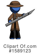 Blue Design Mascot Clipart #1589123 by Leo Blanchette