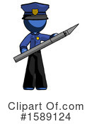 Blue Design Mascot Clipart #1589124 by Leo Blanchette