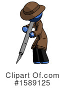 Blue Design Mascot Clipart #1589125 by Leo Blanchette