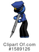 Blue Design Mascot Clipart #1589126 by Leo Blanchette