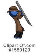 Blue Design Mascot Clipart #1589129 by Leo Blanchette