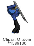 Blue Design Mascot Clipart #1589130 by Leo Blanchette