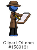 Blue Design Mascot Clipart #1589131 by Leo Blanchette