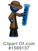Blue Design Mascot Clipart #1589137 by Leo Blanchette