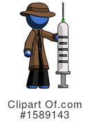 Blue Design Mascot Clipart #1589143 by Leo Blanchette
