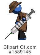 Blue Design Mascot Clipart #1589145 by Leo Blanchette
