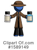 Blue Design Mascot Clipart #1589149 by Leo Blanchette
