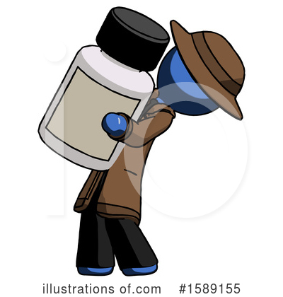 Royalty-Free (RF) Blue Design Mascot Clipart Illustration by Leo Blanchette - Stock Sample #1589155