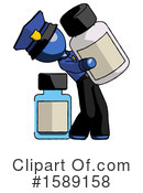 Blue Design Mascot Clipart #1589158 by Leo Blanchette