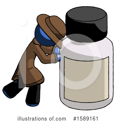Royalty-Free (RF) Blue Design Mascot Clipart Illustration by Leo Blanchette - Stock Sample #1589161