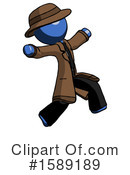 Blue Design Mascot Clipart #1589189 by Leo Blanchette