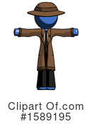 Blue Design Mascot Clipart #1589195 by Leo Blanchette