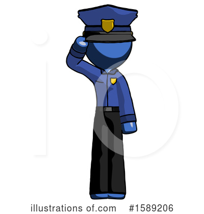 Royalty-Free (RF) Blue Design Mascot Clipart Illustration by Leo Blanchette - Stock Sample #1589206