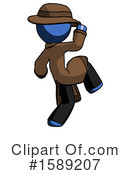 Blue Design Mascot Clipart #1589207 by Leo Blanchette