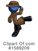 Blue Design Mascot Clipart #1589209 by Leo Blanchette