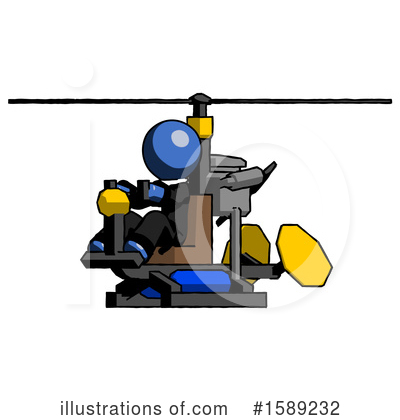 Royalty-Free (RF) Blue Design Mascot Clipart Illustration by Leo Blanchette - Stock Sample #1589232