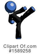 Blue Design Mascot Clipart #1589258 by Leo Blanchette