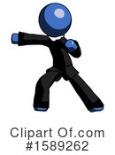 Blue Design Mascot Clipart #1589262 by Leo Blanchette