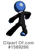 Blue Design Mascot Clipart #1589266 by Leo Blanchette