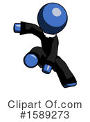 Blue Design Mascot Clipart #1589273 by Leo Blanchette