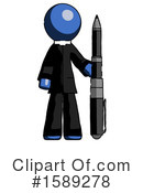 Blue Design Mascot Clipart #1589278 by Leo Blanchette