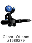 Blue Design Mascot Clipart #1589279 by Leo Blanchette