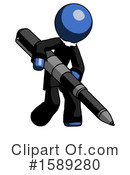 Blue Design Mascot Clipart #1589280 by Leo Blanchette