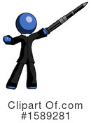 Blue Design Mascot Clipart #1589281 by Leo Blanchette