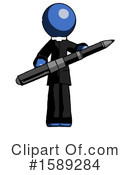 Blue Design Mascot Clipart #1589284 by Leo Blanchette