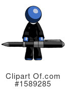 Blue Design Mascot Clipart #1589285 by Leo Blanchette
