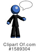 Blue Design Mascot Clipart #1589304 by Leo Blanchette