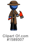 Blue Design Mascot Clipart #1589307 by Leo Blanchette