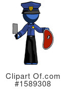 Blue Design Mascot Clipart #1589308 by Leo Blanchette
