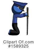 Blue Design Mascot Clipart #1589325 by Leo Blanchette