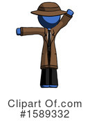 Blue Design Mascot Clipart #1589332 by Leo Blanchette