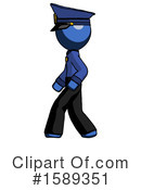 Blue Design Mascot Clipart #1589351 by Leo Blanchette