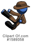 Blue Design Mascot Clipart #1589358 by Leo Blanchette