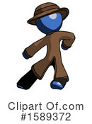 Blue Design Mascot Clipart #1589372 by Leo Blanchette