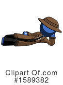 Blue Design Mascot Clipart #1589382 by Leo Blanchette
