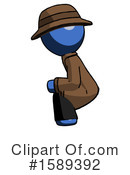 Blue Design Mascot Clipart #1589392 by Leo Blanchette