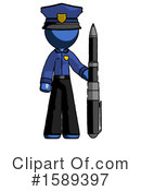 Blue Design Mascot Clipart #1589397 by Leo Blanchette