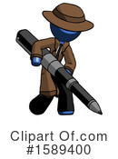 Blue Design Mascot Clipart #1589400 by Leo Blanchette