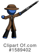 Blue Design Mascot Clipart #1589402 by Leo Blanchette