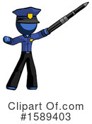 Blue Design Mascot Clipart #1589403 by Leo Blanchette