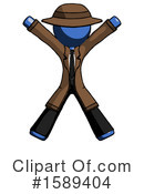 Blue Design Mascot Clipart #1589404 by Leo Blanchette