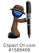 Blue Design Mascot Clipart #1589406 by Leo Blanchette