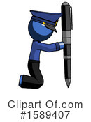 Blue Design Mascot Clipart #1589407 by Leo Blanchette