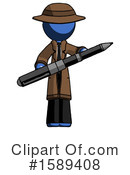 Blue Design Mascot Clipart #1589408 by Leo Blanchette